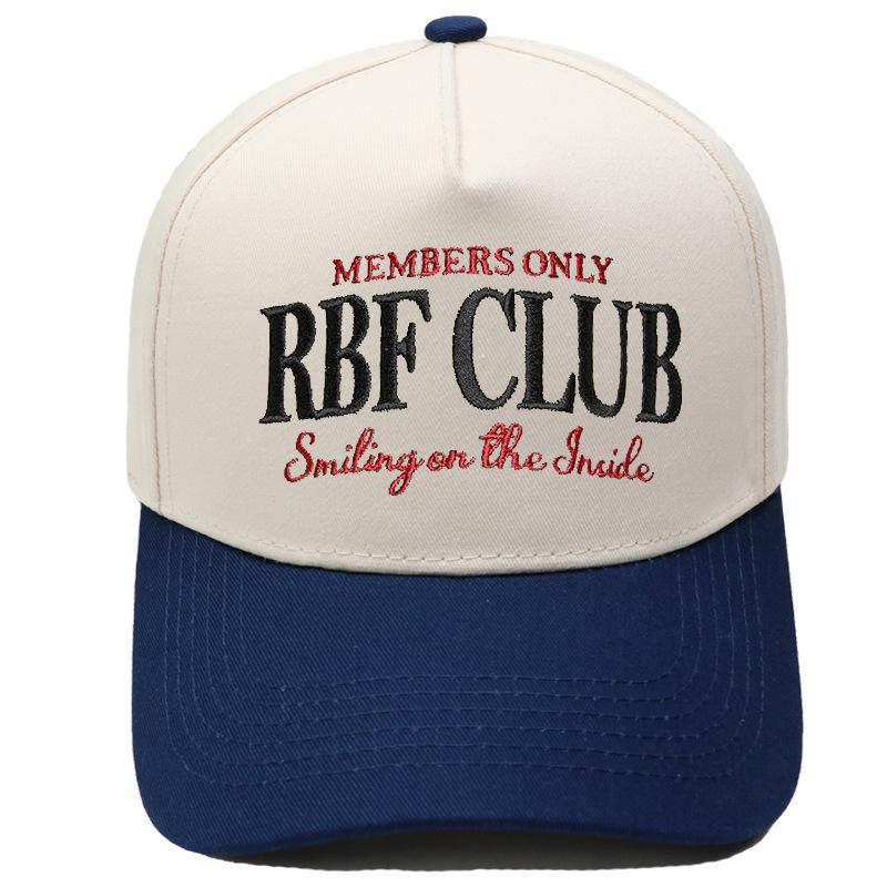 RBF CLUB Truck Driver Hat Embroidery Retro Color Matching Baseball Cap European and American Men's and Women's Casual Hat Tide