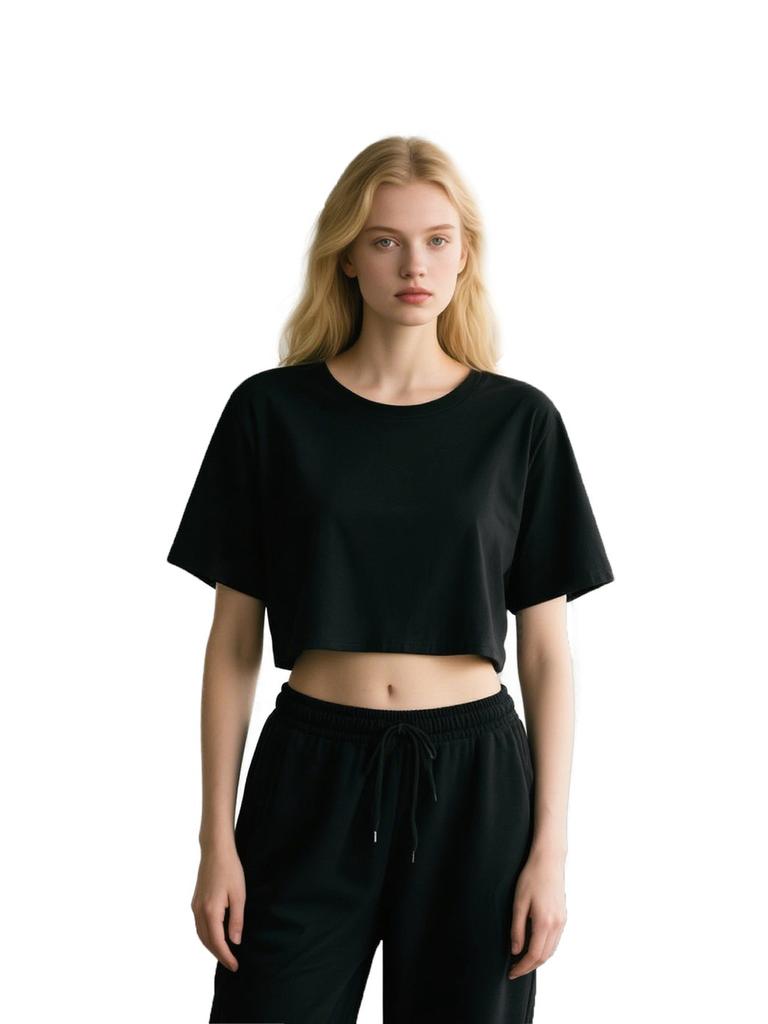 Cotton Short Sleeve T Shirt For Women With Print Streetwear Summer