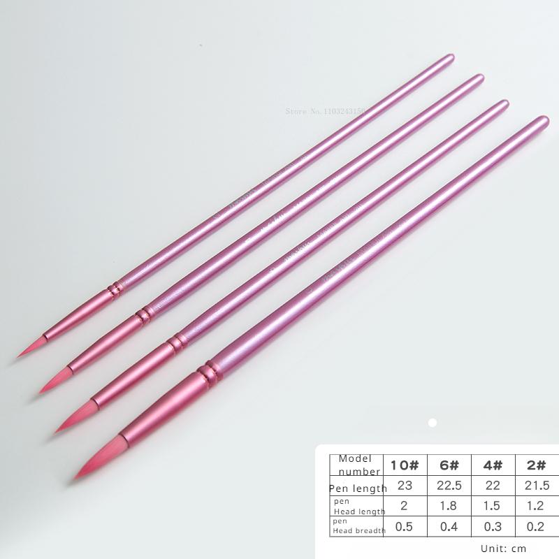 

6pcs Watercolor Brush Set Nylon Wool Round/flat Head Watercolor Pen Art Student Painting Graffiti Watercolor Paint Brushes