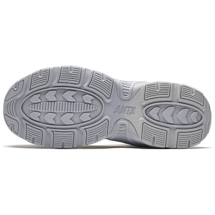 Anta Meteor Synthetic Leather Plush Comfortable Non-Slip Warm Mid-Top Casual Shoes Women Casual Shoes White Gray 122448986-2
