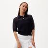 Heonteo [Women] Crop Shorts Sleeve - Navy Haw0003Akznvy