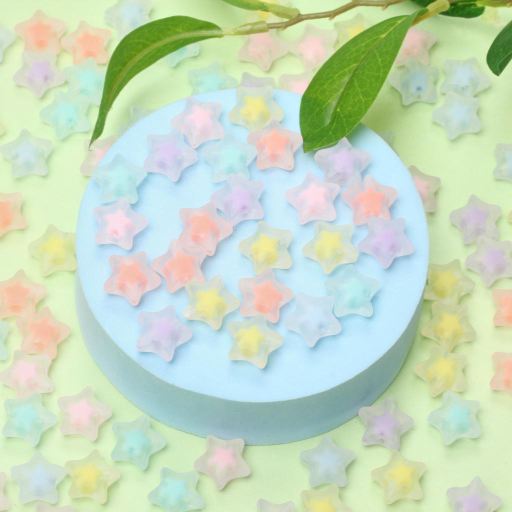 Acrylic Bracelet Earrings Marking for Jewelry Core Pentagram Beads 10pcs Necklace Fashion Handmade DIY Material Matte