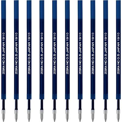 Zebra Ballpoint Pen Blen Oil-Based Refills, NC-0.5, Blue, 10-Pack, B-RNC5-BL