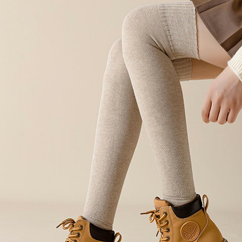 1Pair Over Knee High Footless Leg Warmers Women Warm Winter Knitted Crochet Long Boots Socks Warm Long Leg Warmers Thermal Thigh High Sock