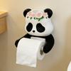 Wall Mount Toilet Paper Holder Panda Tissue Roll Easy Installation with Storage Dispenser for