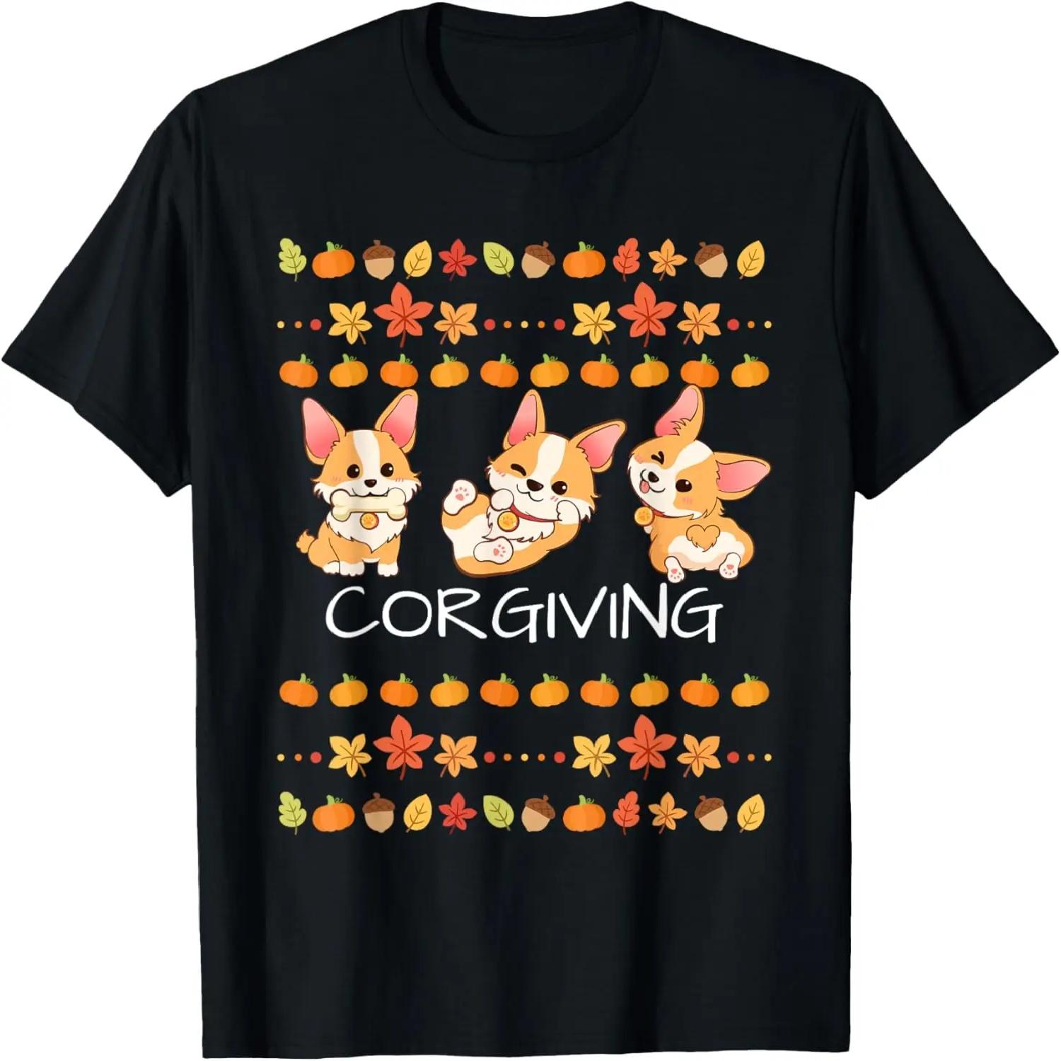 Corgiving Funny Corgi Thanksgiving Costume For Women Kids T-Shirt S
