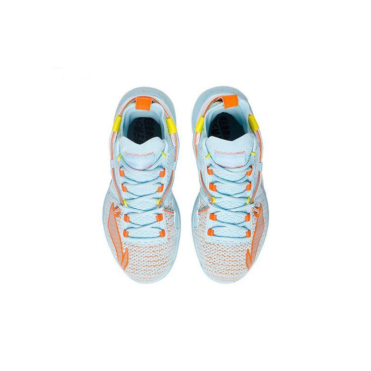 Li Ning Youth Flash 6 Anti-Slip Shock Absorption Wear-Resistant Rebound Mid-Top Basketball Shoes Kids basketball shoes Blue YKBR024-9