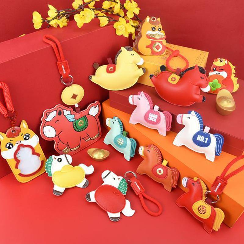 Horse Leather Keychain- Horse Bag Charm For Handbags, Car Keys, Purse, Backpack-Meaning: Will Soon Have Money