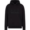 Emporio Armani FW24 Logo Letter Print Oversized Hoodie Men Hoodies Black 6DPM22-PJUAZ-1200