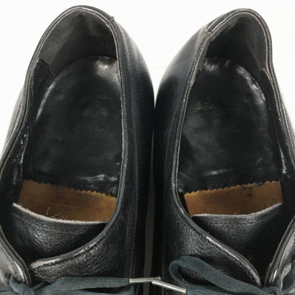 1970s Vintage FLORSHEIM U-Tip Business Shoes Black Wide 9.5EEE 27.5 Men's(USED)