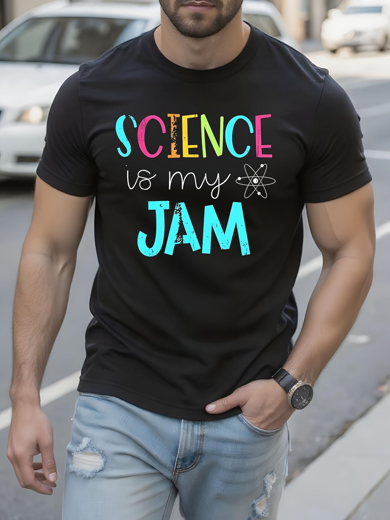 Science Graphic Tshirt Graphic Tshirt - Black Tee with Sc... L