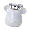 Fruit Fork Storage Jar Cute Animal Shape Ceramic Fork Holder Jar with 6 Stainless Steel Fruit Fork for Home Kitchen