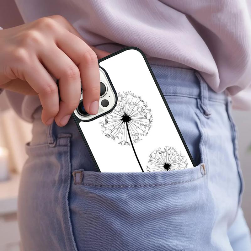 Dandelion Phone Case For iPhone 17 Air 15 16e 14 13 Pro Max Coque 12 11 Pro Max PLUS cover