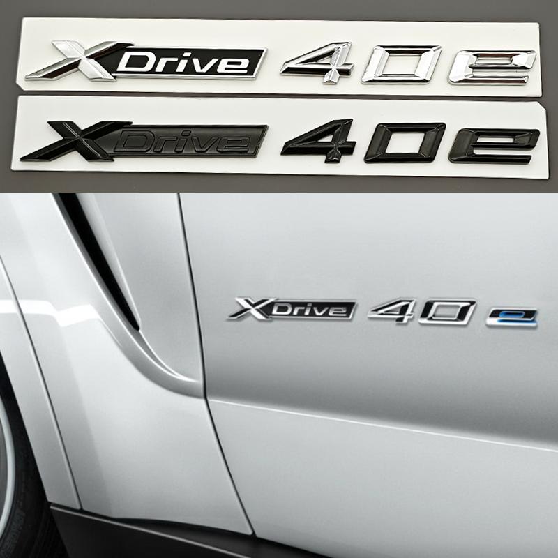 3D ABS Car Letters Logo XDrive 40e 45e Badge Rear Trunk Emblem Side Fender Sticker For BMW  X5 F15 G05 Tail Exterior Accessories