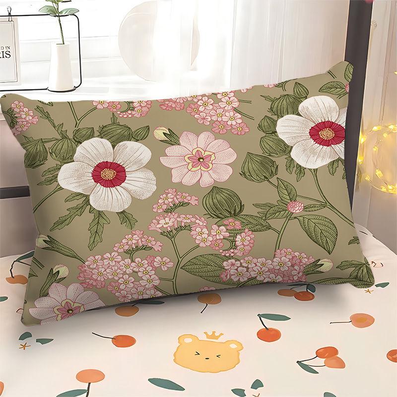 European Plant & Flower Pillowcase with Nordic Geometric Design Rectangular Sofa Cover Customizable