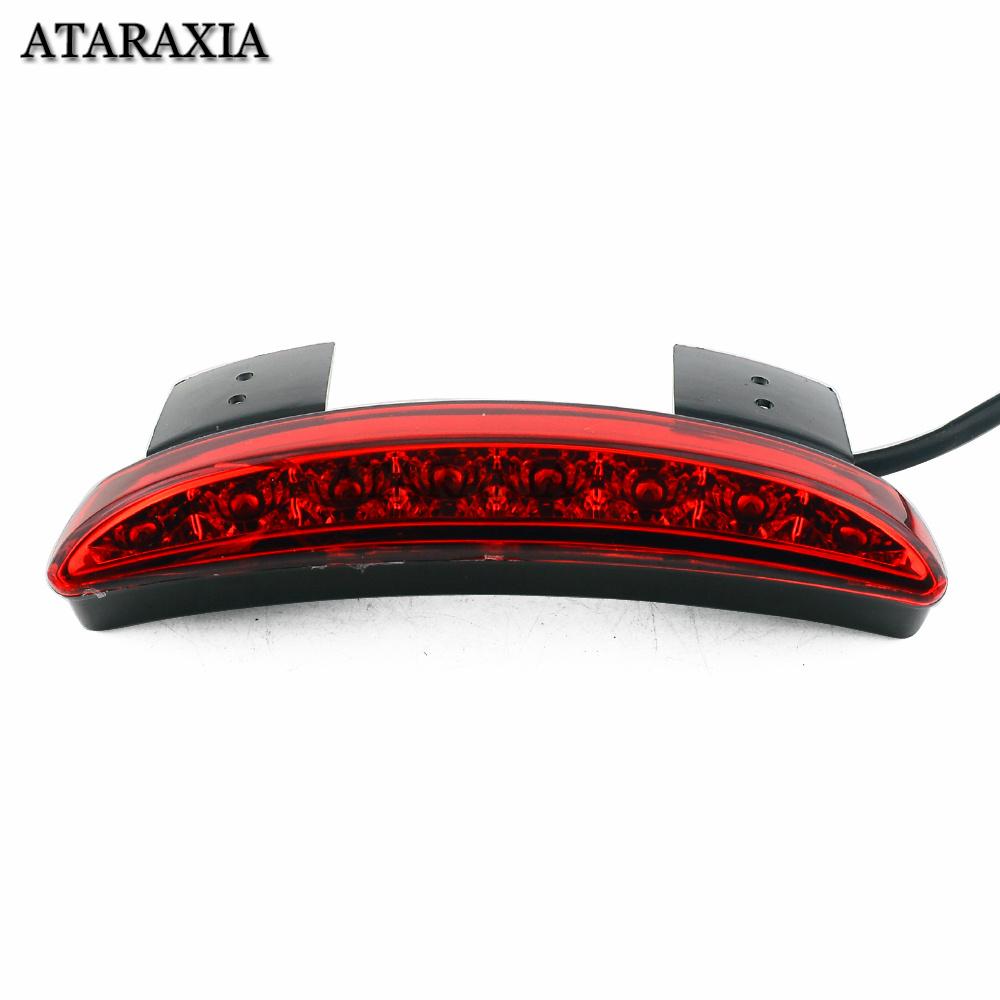 Motorcycle Tail Light Lamps Motor Cafe Racer Rear Fender Edge Brake Taillight For Harley Touring Sportster XL 883 1200