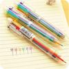 Japanese and Korean Multi-Color Push-Type Ballpoint Pen - Personality Colorful Red Pen