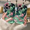 Phone Case: 2D Flat, Fits iPhone 18 17 16 15 14 13 12Pro Phone Accessory, Pink Mint Green Fluid Pattern, Perfect Christmas and Halloween Gift