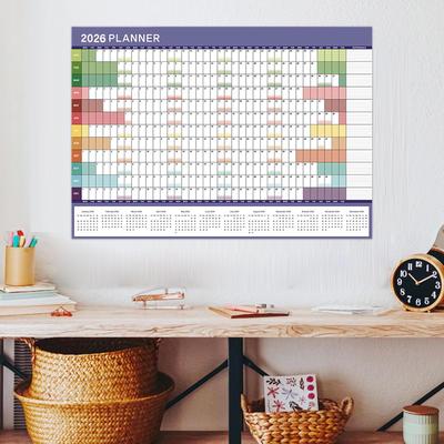 2026 New Year Wall Calendar Monthly Planner Wall Calendar Reusable Scheduling Organizer for Work Study Family Kids Dorm Desk