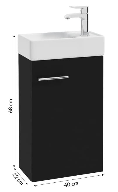 Hanging Bathroom Cabinet with Sink 40x60 Small, with Extended Faucet