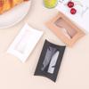 50Pcs Kraft Paper Pillow Box With Clear Window Candy Packaging Box For Birthday Parties Baby Showers And Wedding Party