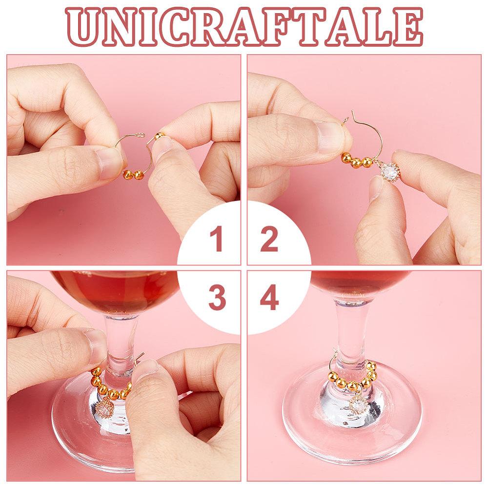 120Pcs 2 Color 316 Surgical Stainless Steel Hoop Earring Findings Wine Glass Charms Rings with 240Pcs 304 Stainless Steel Jump Rings
