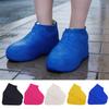 1 Pair Waterproof Shoe Cover Outdoor Non-slip Overshoes Galoshes Reusable Foldable Rain Boot Shoes Protector Cover for Men Women