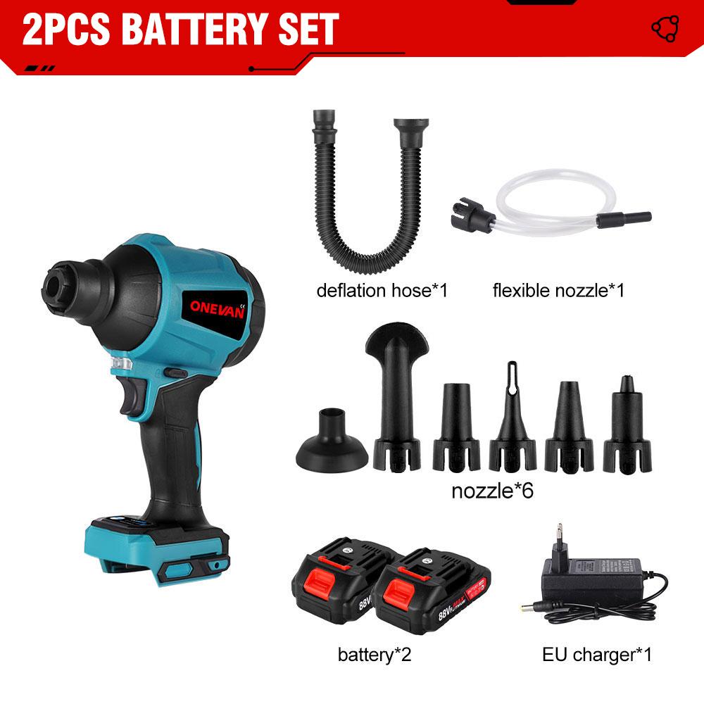 

ONEVAN 1000 Вт 40000 об/мин беспроводной воздуходувка беспроводной аккумуляторный воздуходувка пылеуловитель для 21 В 18 В аккумулятор