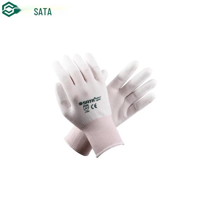 SATA FS0703 PU Coated Work Gloves 8 белый