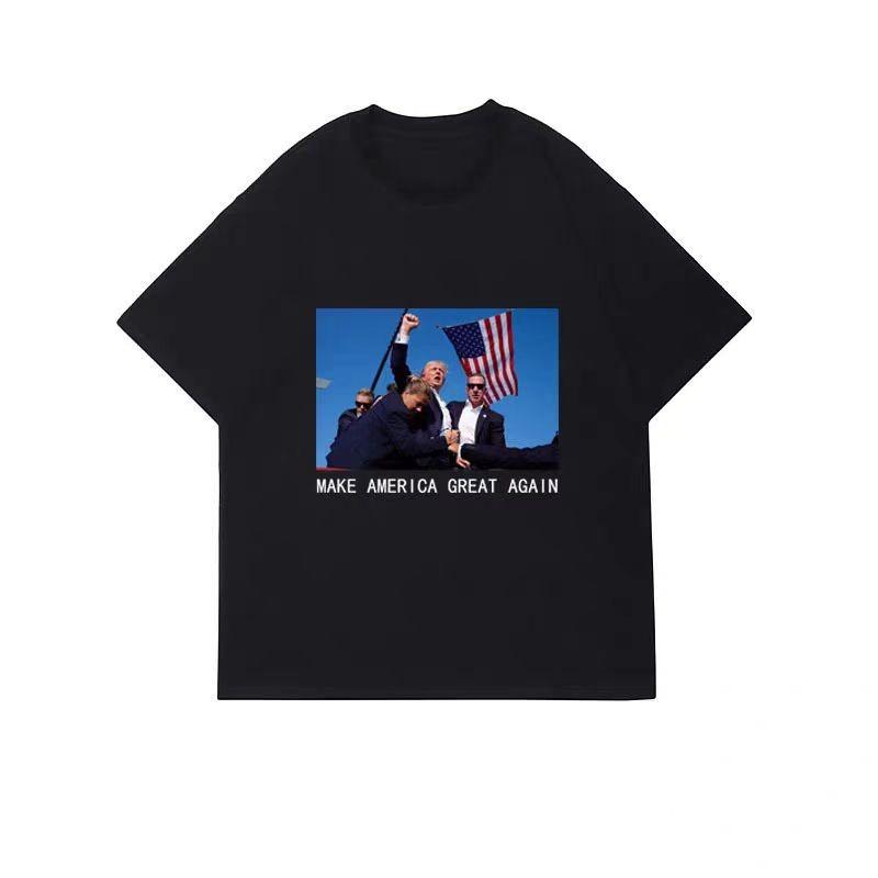 Summer Harajuku Human Face Printed T Shirt For Men SHOOTING MAKES ME STRONGER Fashion Streetwear Short Sleeves Tee Shirts Tee
