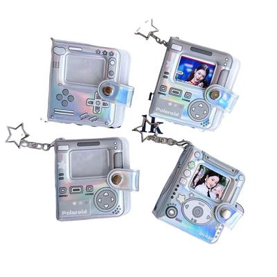 New Hollow Color Mini Photo Album with Pendent PVC Idol Photocard Collect Book Photo Card Holder