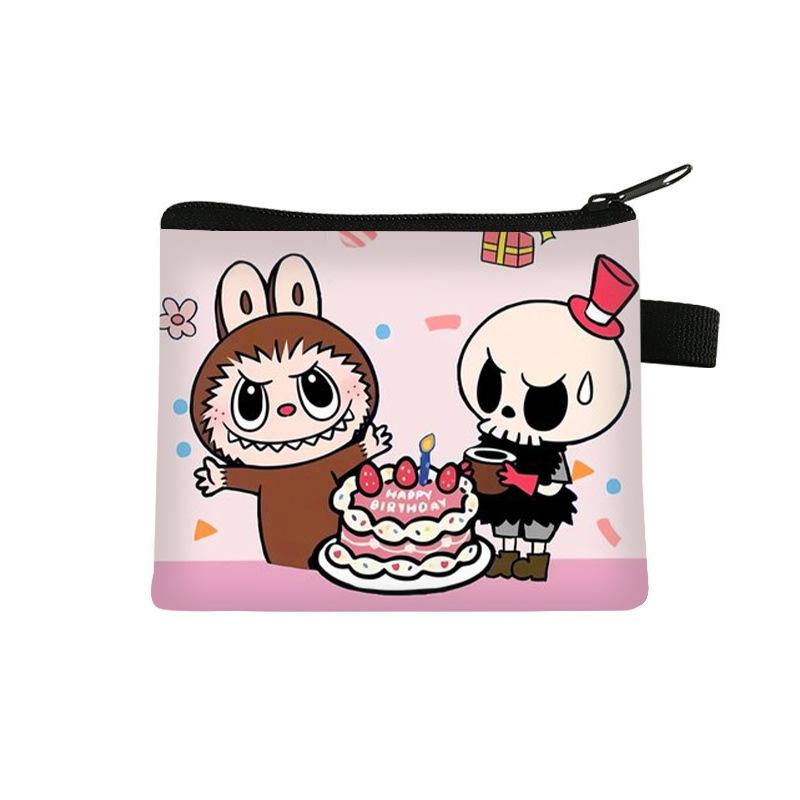 Labubu Children's Coin Purse, Elementary School Boy and Girl Cartoon Storage Bag, Cute Large Capacity Bag CLE