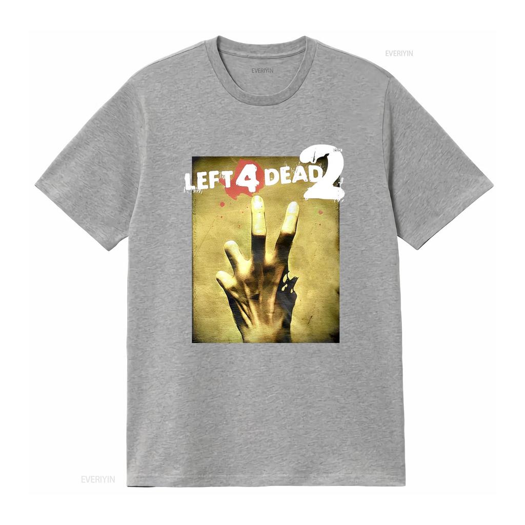 Left 4 Dead 2 Classic T Shirt for Men and Women Black Color Vintage Washed Streetwear Slightly Comfortable
