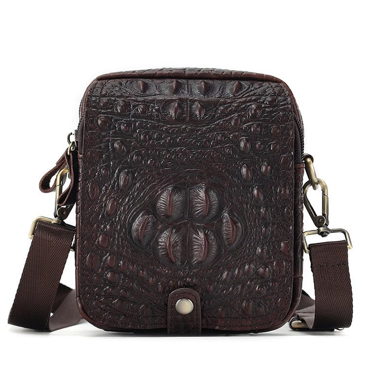 

Duiang Men S Leather Wear Belt Waist Bag Creative Alligator Head Men S Slant Shoulder Satchel Multifunctional Shoulder Bag