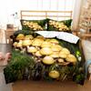 Psychedelic Mushrooms Duvet Cover Set  Polyester Comforter Cover King Queen Size For Kid Boy Girl Bedding Set With Pillowcase