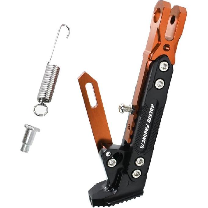 Motorcycle Universal Kickstand Adjustable Modified CNC Aluminum Alloy Adjustable Tripod Holder Kickstand Foot Side Support Stand Motor Scooter
