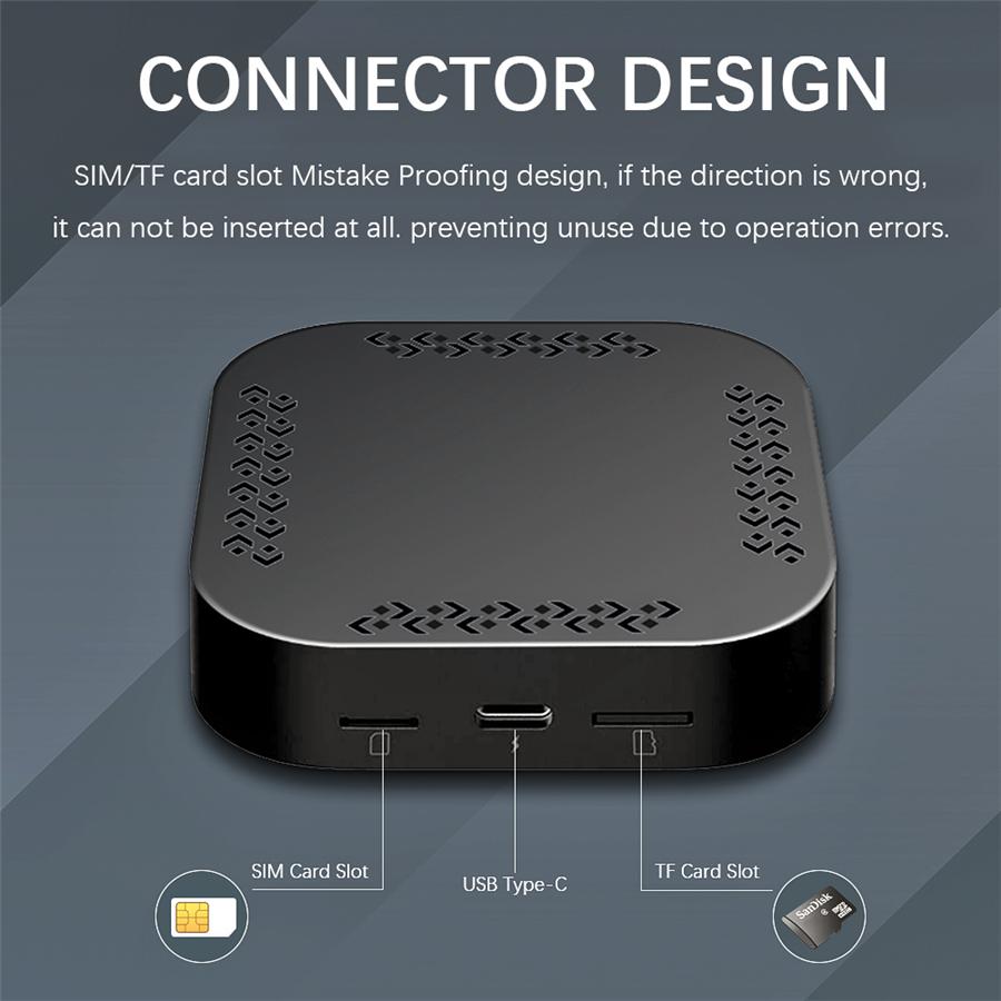 For Support Carplay Ai Box Wireless Android Auto GPS 4G LTE Multimedia Adapter