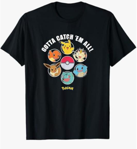 Pokémon Gotta Catch Em All Group T- Mens Gift Unisex T-Shirt XXXL