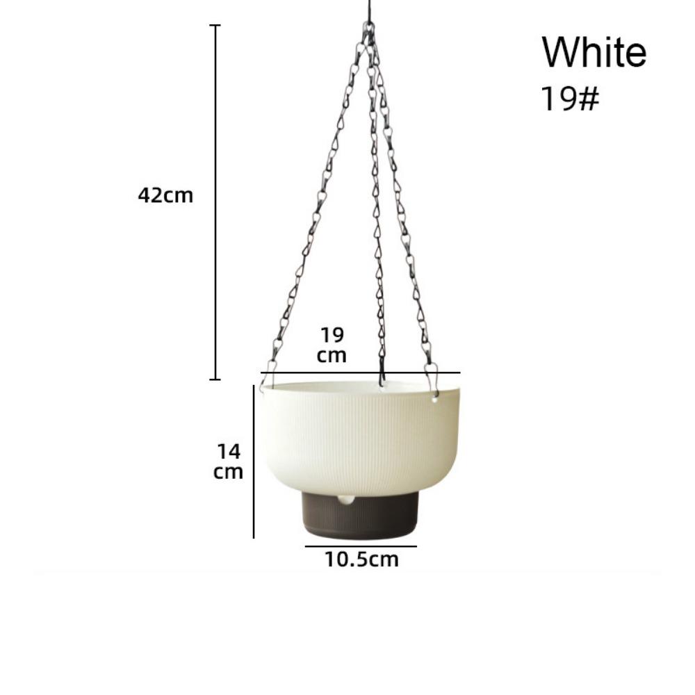 Self Watering Hanging Flower Pots Detachable Base White Green Grey Hanger Plant Basket Thickened Drainage Plant Flowerpot