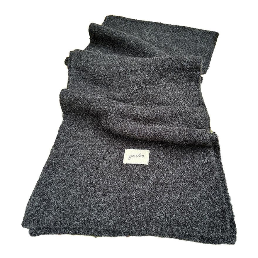 

Winter new knitted thickened warm scarf men s and women s solid color wool scarf Above 175cm