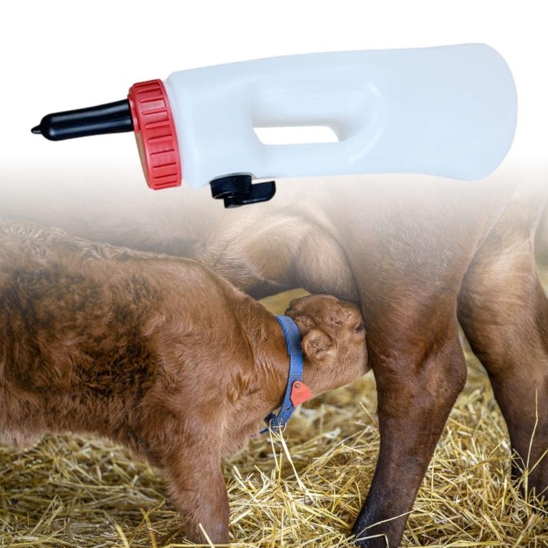 Calf Nursing Bottle Large Capacity with Nipple and Convenient Handle Livestock Tool Easy Feeding Tool