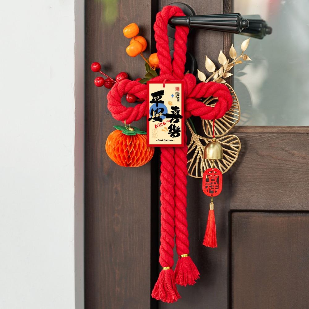 Traditional Handcrafted New Year Decoration DIY Lucky Charm Swastika Knot Pendant Hanging Design Chinese Knot Ornaments