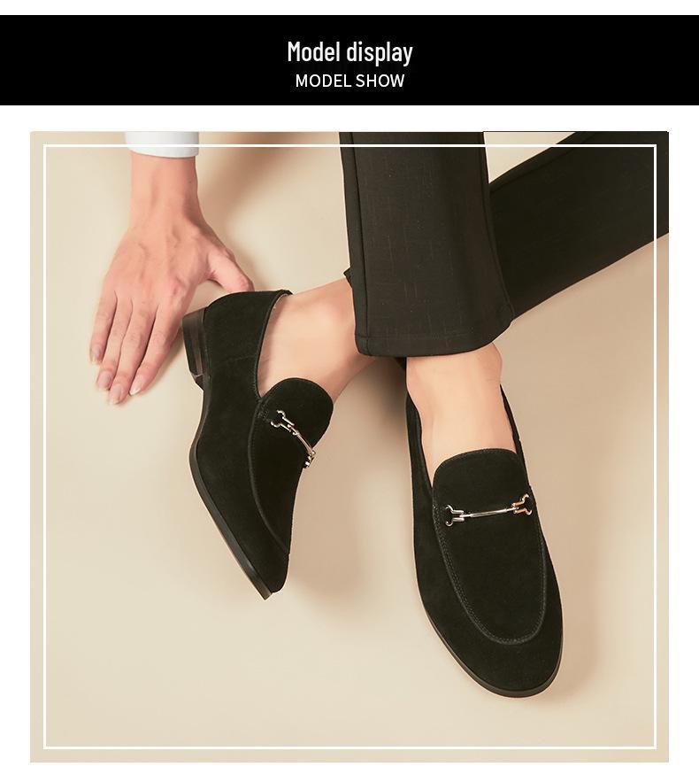 Britischer Sommer-Suede-Leder-Loafer: Mattierte, Atmungsaktive Slipper für Geschäft & Freizeit