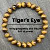 Tiger Eye Bracelet - Yellow, Red, Lapis Lazuli, Purple Tiger Eye Available