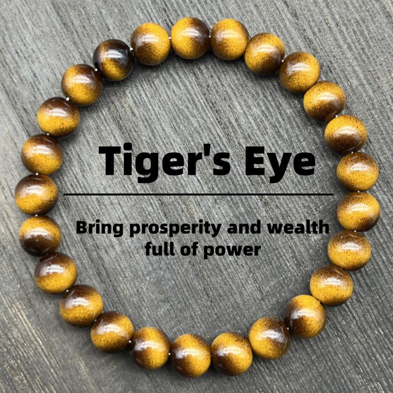 Браслет из тигрового глаза - Доступны: желтый, красный, лазурит, фиолетовый тигровый глаз 8mm