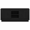 TV Cabinet Black Oak Effect 102 x 35 x 45 cm Engineered Wood
