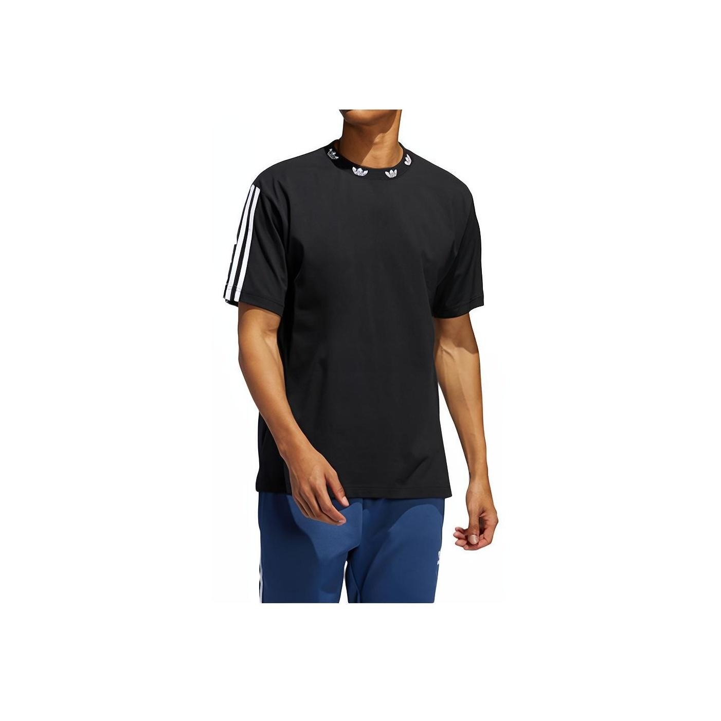 

Adidas Originals Трилистник с логотипом и воротником с коротким рукавом Мужские топы Черные FM1577 XS