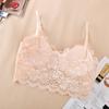 Spetsblomma Vacker Rygg BH Wrap Bröst Tubtopp Vadderad Anti-exponerings BH Damer Flickor V-ringad Camisole BH