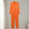Prison Jumpsuit Orange Prisoner Costume Halloween Uniform for Adults, Cosplay, Theater