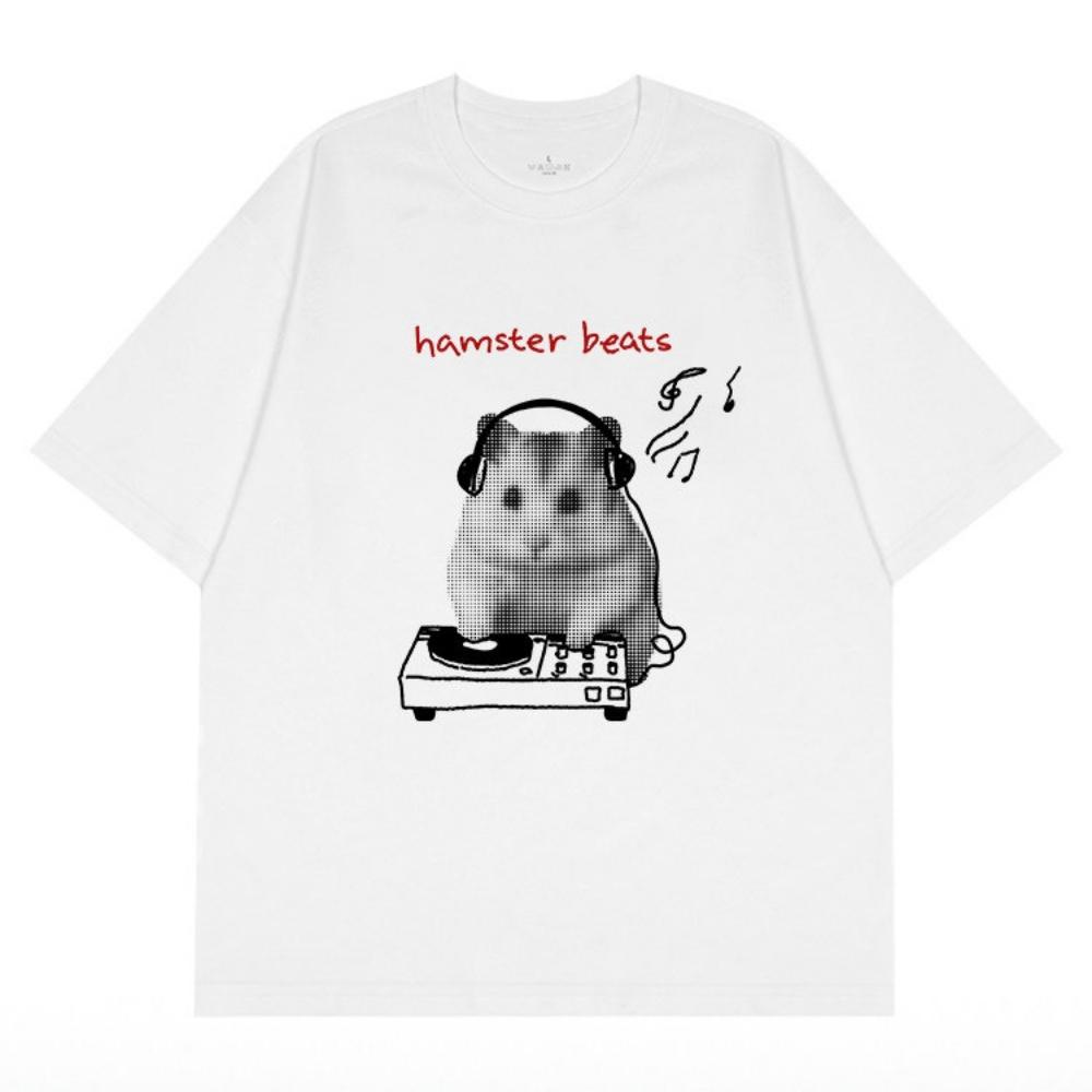 Punk Hamster Graphic T Shirt Summer Unisex Unisex Unisex Rock Music American Streetwear Y2k Hip Hop Casual Tee Tops